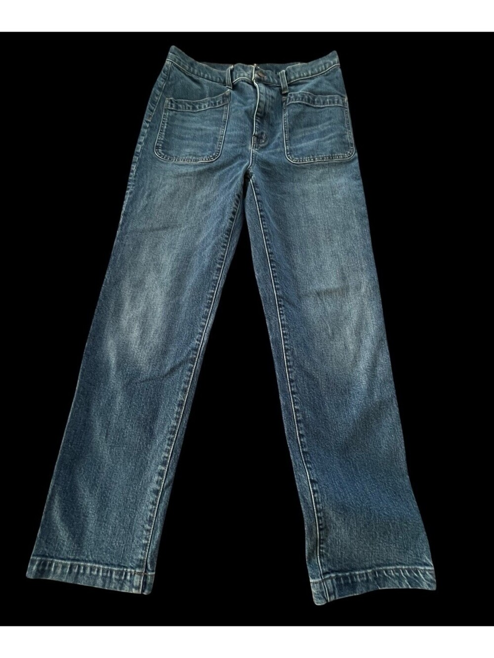 Madewell Classic Straight Full Length Jeans Marfield Wash Surplus Pocket Size 29